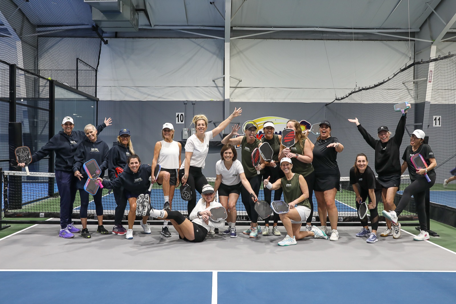 League group photo — fun poses